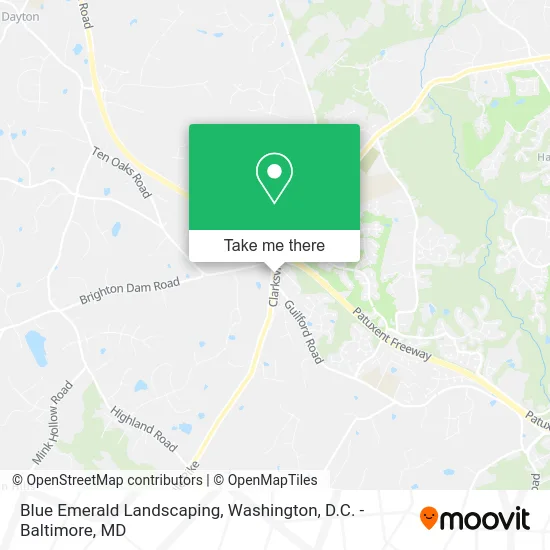 Blue Emerald Landscaping map