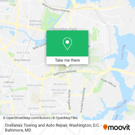 Mapa de Orellana's Towing and Auto Repair