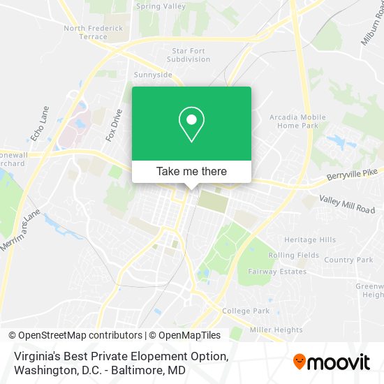 Virginia's Best Private Elopement Option map