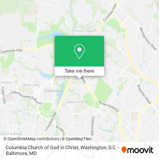 Columbia Church of God in Christ map