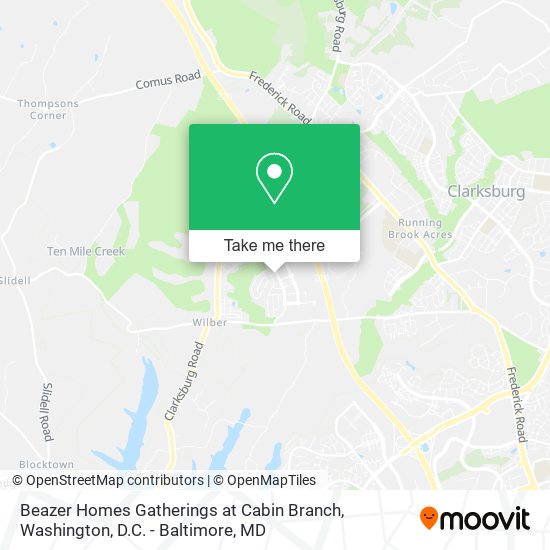 Beazer Homes Gatherings at Cabin Branch map