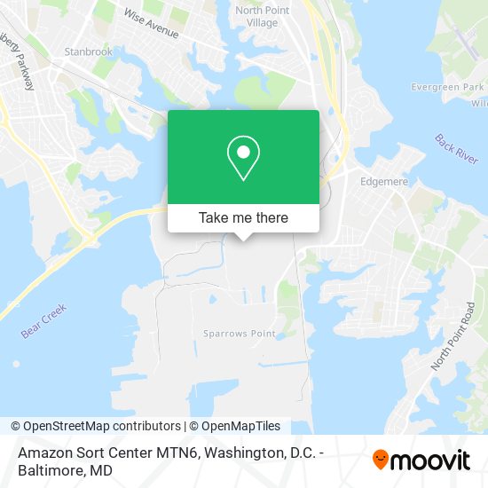 Mapa de Amazon Sort Center MTN6