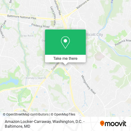 Amazon Locker-Carraway map