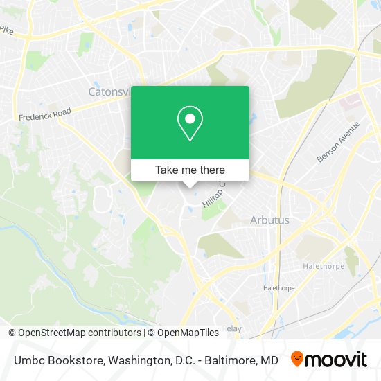 Umbc Bookstore map