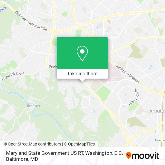 Maryland State Government US RT map