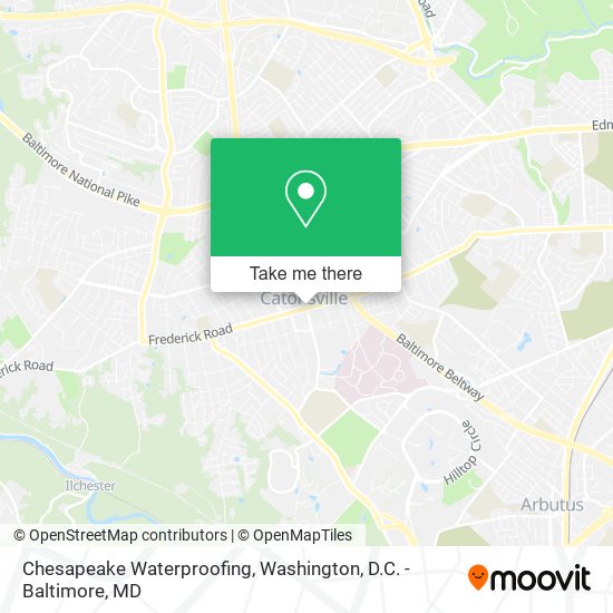 Chesapeake Waterproofing map