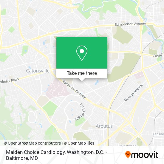 Mapa de Maiden Choice Cardiology