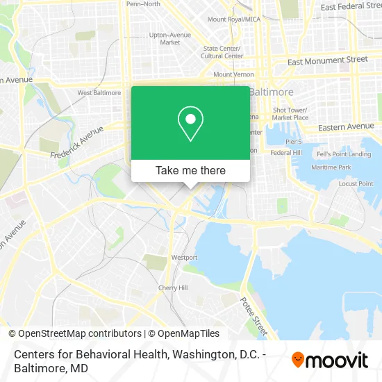 Centers for Behavioral Health map
