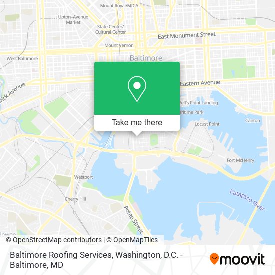 Mapa de Baltimore Roofing Services