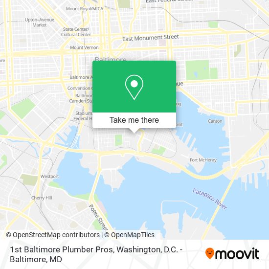 1st Baltimore Plumber Pros map