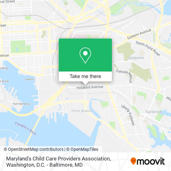 Mapa de Maryland's Child Care Providers Association