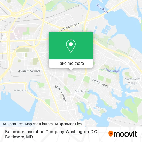 Baltimore Insulation Company map