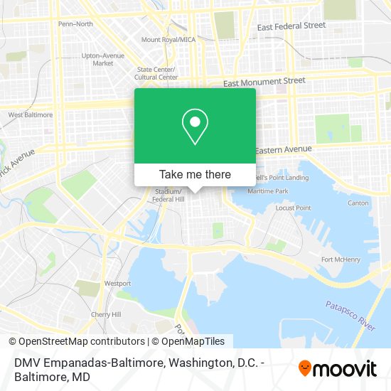 Mapa de DMV Empanadas-Baltimore