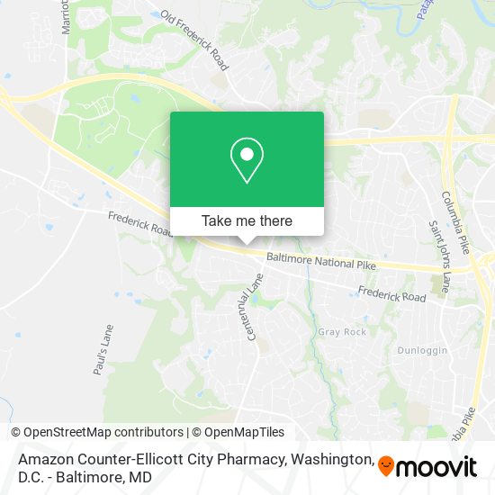 Mapa de Amazon Counter-Ellicott City Pharmacy