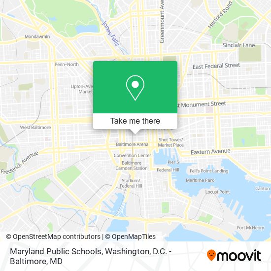 Mapa de Maryland Public Schools