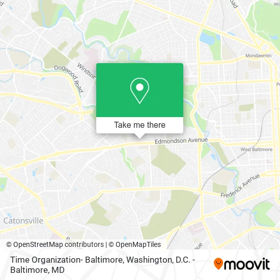 Time Organization- Baltimore map