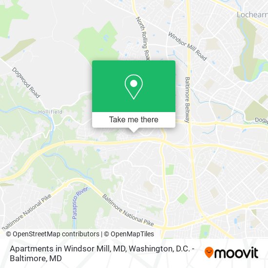 Mapa de Apartments in Windsor Mill, MD