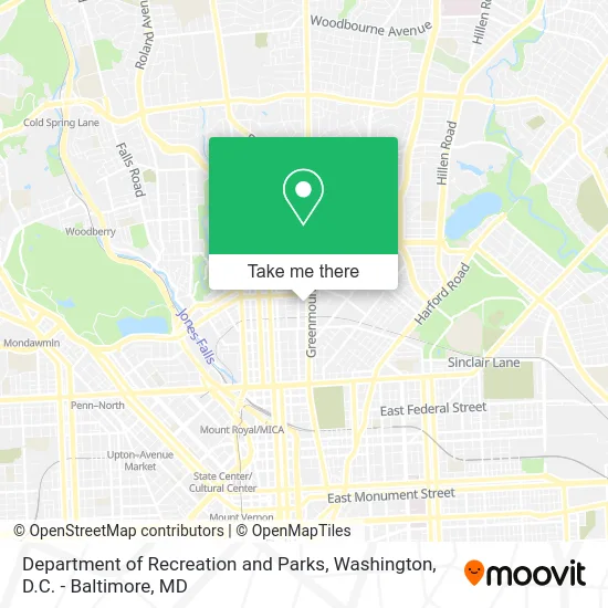 Department of Recreation and Parks map