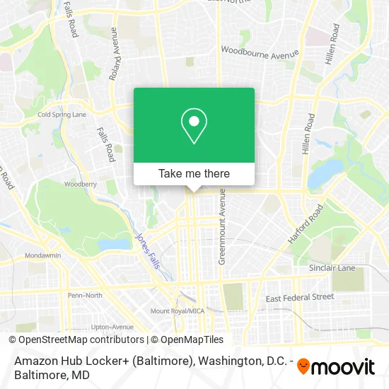 Amazon Hub Locker+ (Baltimore) map