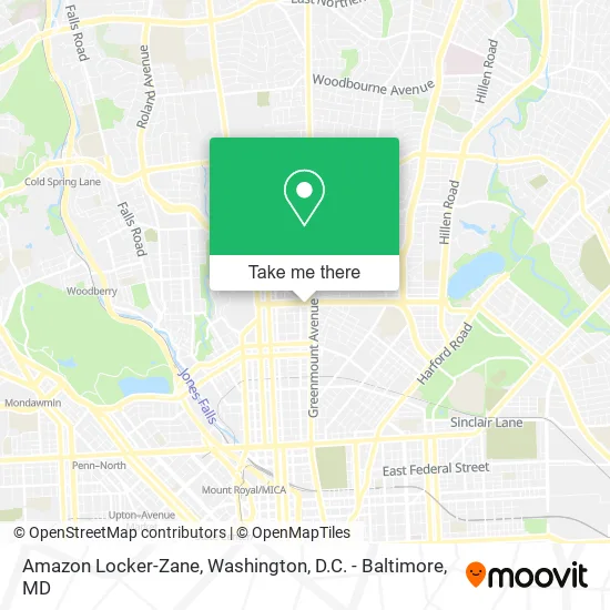 Amazon Locker-Zane map