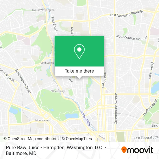 Pure Raw Juice - Hampden map