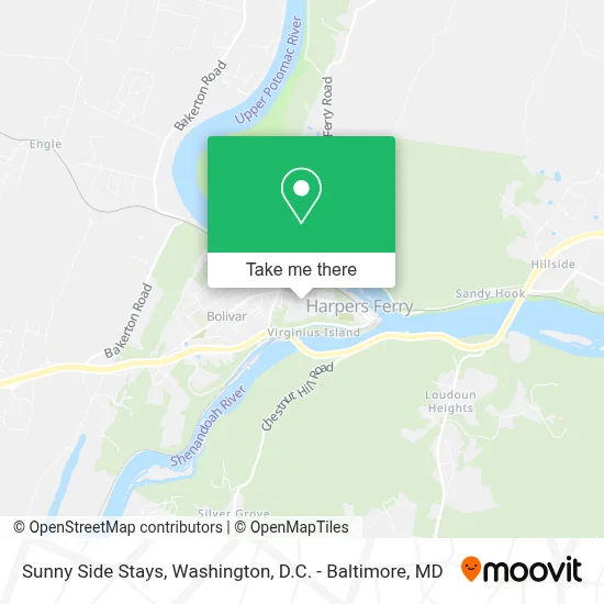 Sunny Side Stays map
