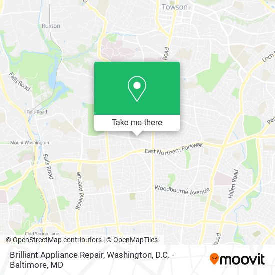 Mapa de Brilliant Appliance Repair