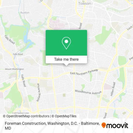 Foreman Construction map