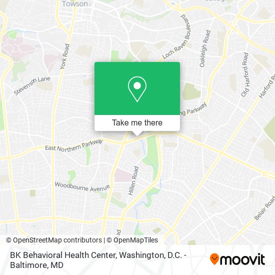 Mapa de BK Behavioral Health Center