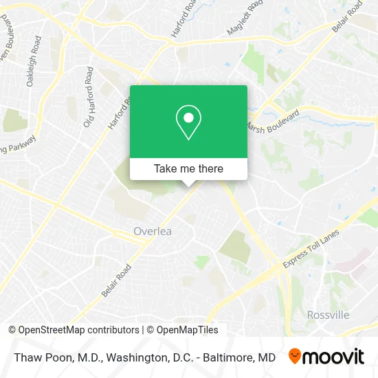 Thaw Poon, M.D. map