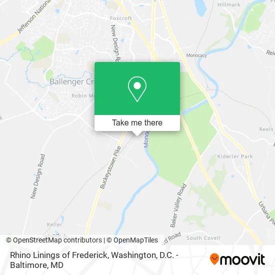 Rhino Linings of Frederick map