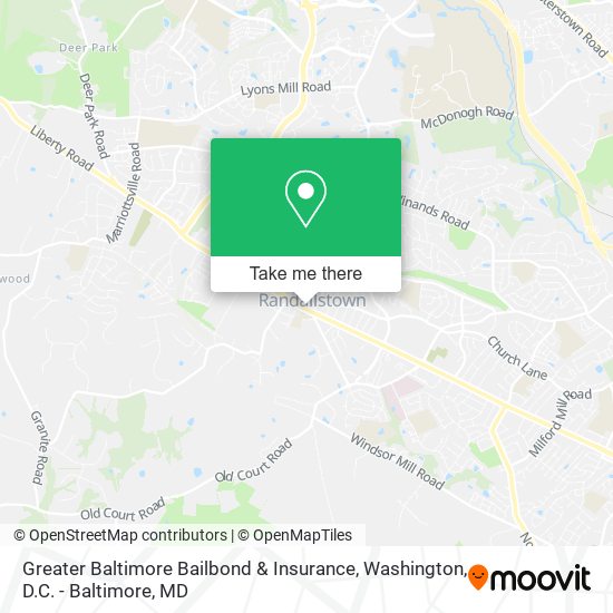 Greater Baltimore Bailbond & Insurance map