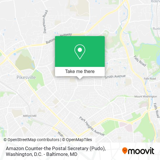 Amazon Counter-the Postal Secretary (Pudo) map