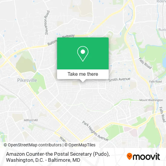 Amazon Counter-the Postal Secretary (Pudo) map