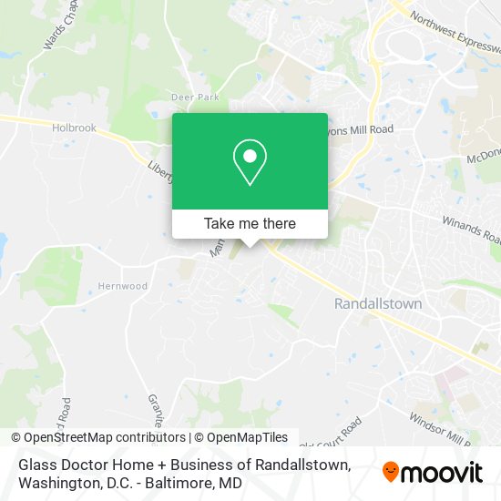 Glass Doctor Home + Business of Randallstown map