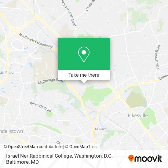 Mapa de Israel Ner Rabbinical College