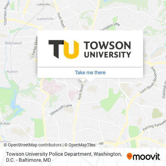 Mapa de Towson University Police Department