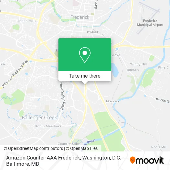 Mapa de Amazon Counter-AAA Frederick