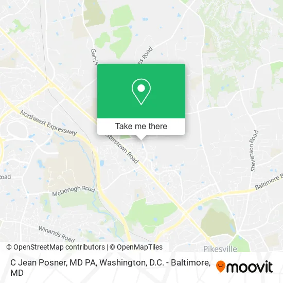 C Jean Posner, MD PA map