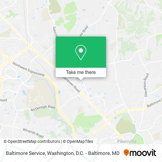 Baltimore Service map