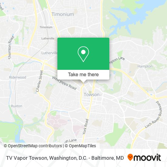 TV Vapor Towson map