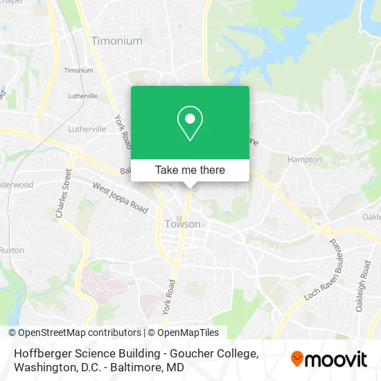 Hoffberger Science Building - Goucher College map