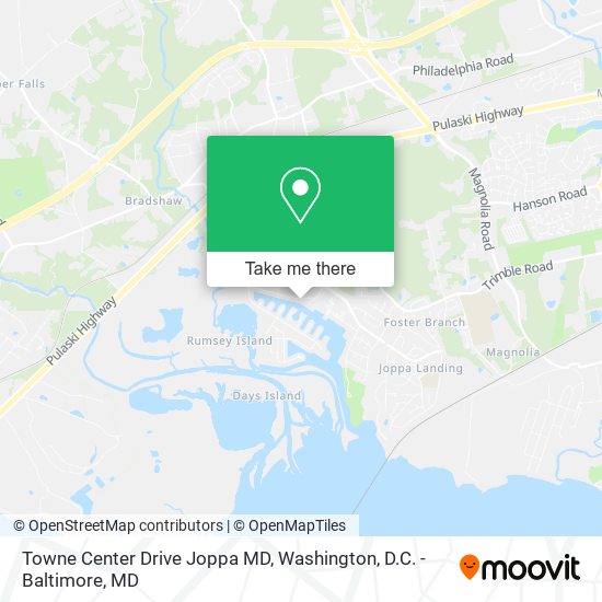 Towne Center Drive Joppa MD map