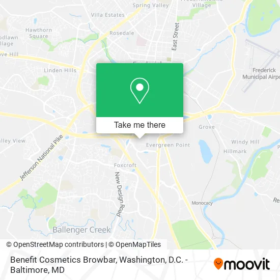 Benefit Cosmetics Browbar map