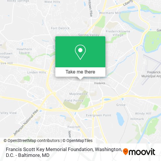 Mapa de Francis Scott Key Memorial Foundation