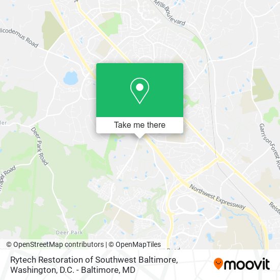 Rytech Restoration of Southwest Baltimore map