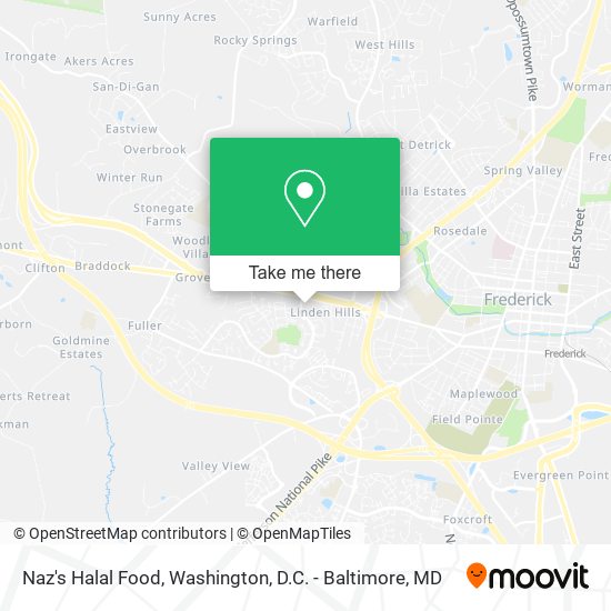 Naz's Halal Food map