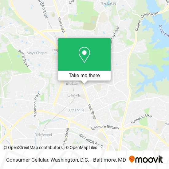 Consumer Cellular map