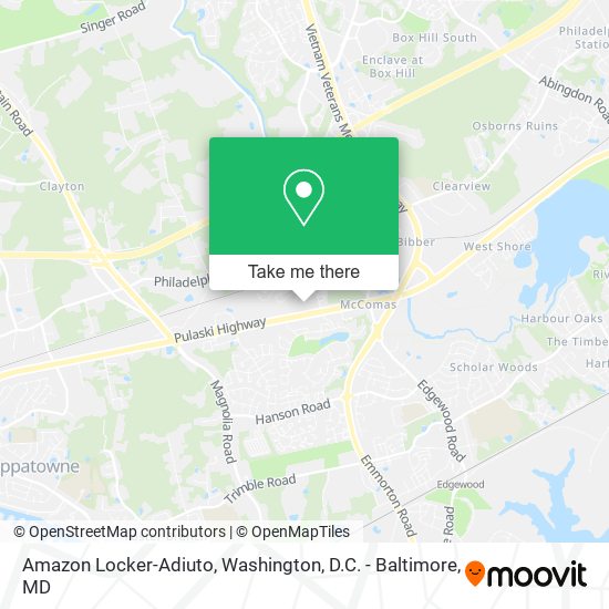 Mapa de Amazon Locker-Adiuto