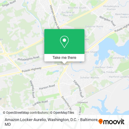 Mapa de Amazon Locker-Aurelio